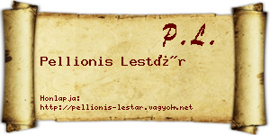 Pellionis Lestár névjegykártya